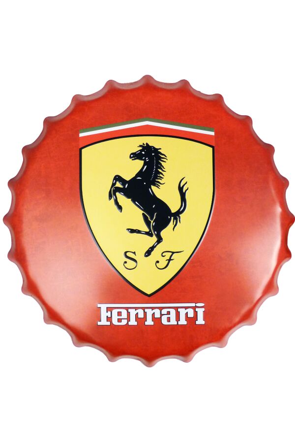 Retro Metallskilt Kork Ferrari