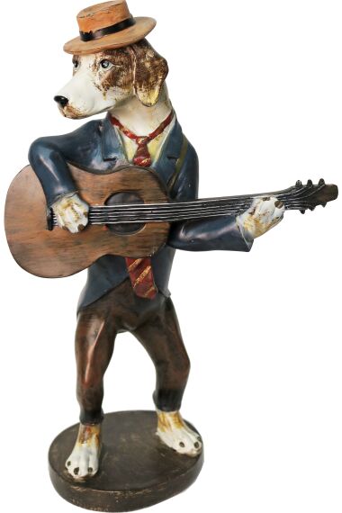 iOne Art Dog with Hat Playing Guitar