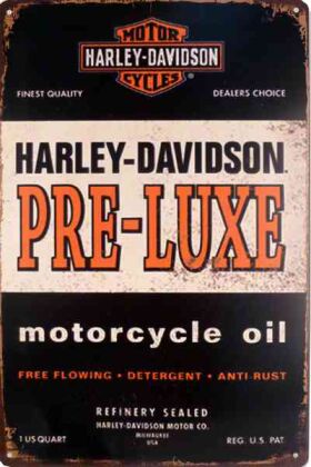 Metallskilt Retro Harley Davidson