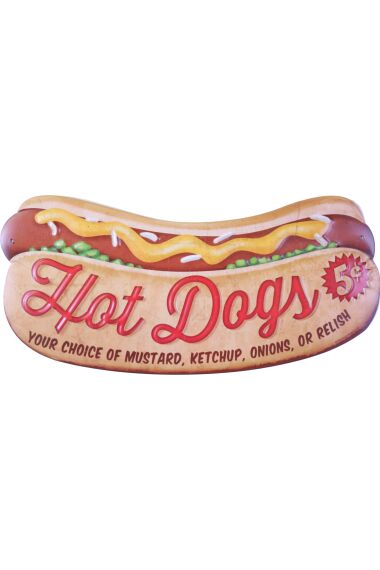 Retro Metallskilt Hot Dogs
