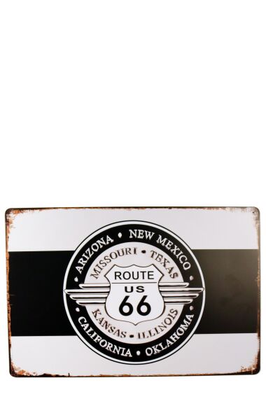 Metallskilt Retro Route 66
