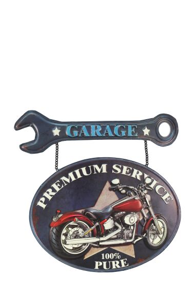 Retro Henge Metallskilt Garage Premium Service