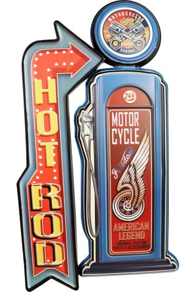 Retro Metallskilt Hot Rod Mototcycle