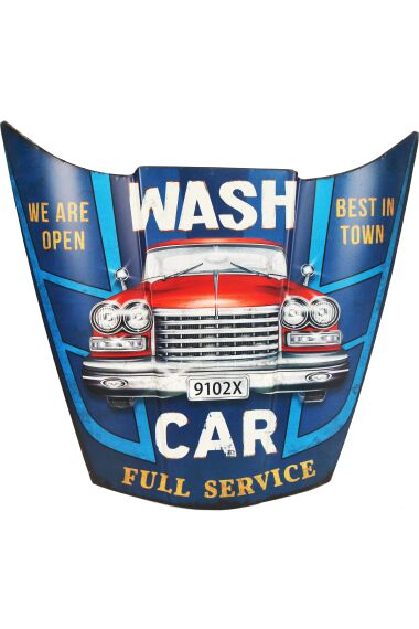 Retro Metallskilt Panser Wash Car Full Service