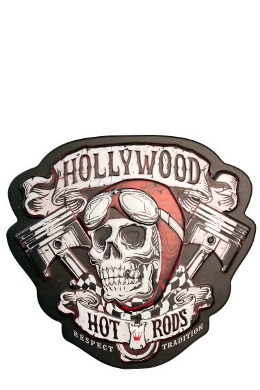 Retro Metallskilt Hollywood Hot Rods