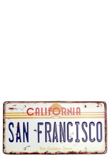 Retro Bilskilt i metall San Francisco