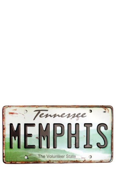 Retro Bilskilt i metall Memphis Tennessee