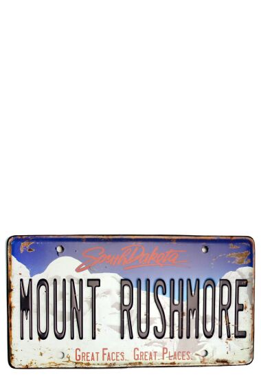 Retro Bilskilt i metall Mount Rushmore