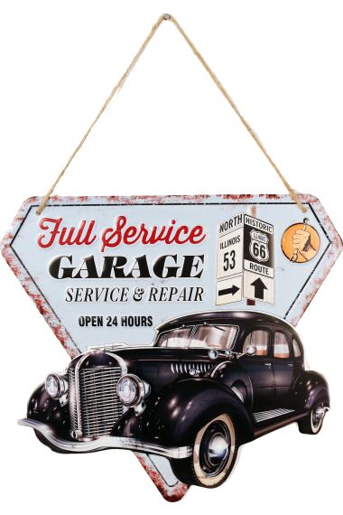 Retro Metallskilt Full Service Garage