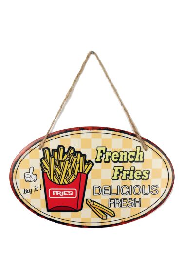 Retro Metallskilt French Fries
