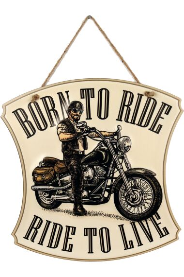 Retro Metallskilt Born To Ride