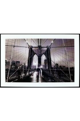 Maleri i Glass New York Broklyn Bridge