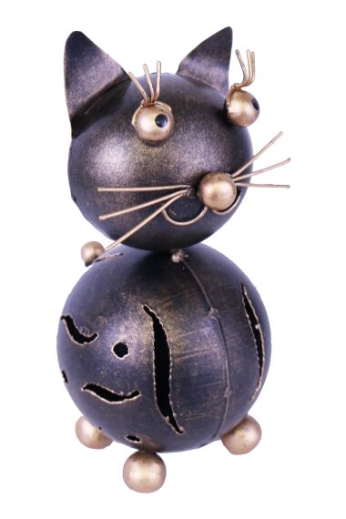 Katt Statue i Metall